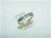 18k White Gold Emerald Heart Ring