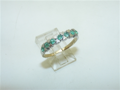 18k White Gold Emerald Heart Ring