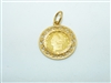 22k yellow Gold Coin Pendant