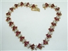 14k Yellow Gold Gorgeous Ruby & Diamond Bracelet