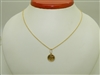 24k Yellow Gold American Liberty Mini Medal Necklace