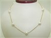 14k Yellow Gold Cultured Pearl Necklace