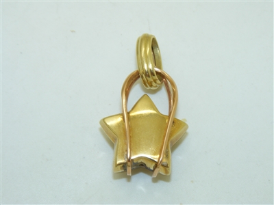 18k Yellow And Rose Gold Star Pendant