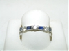 Gorgeous Diamond and Blue Sapphire Eternity Band