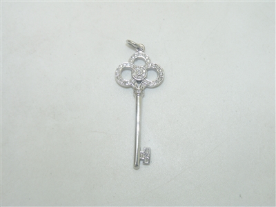 18k White Gold Tiffany & Co Key Diamond Pendant