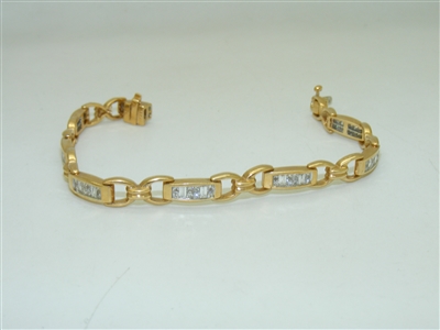 14k Yellow Gold Diamond Bracelete