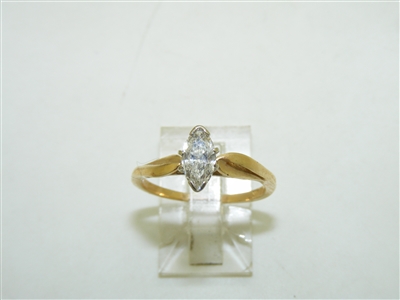 14k Yellow Gold Solitary Diamond Ring