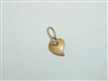 Two Tone Solid Gold Heart Pendant