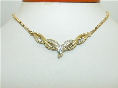 14k Yellow Gold Diamond Necklaces