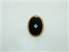 14k yellow gold onyx Pin/Pendant
