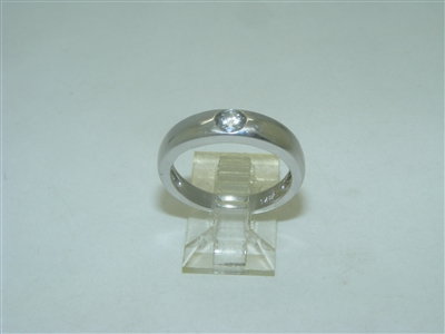 14k White Gold Single Diamond ring