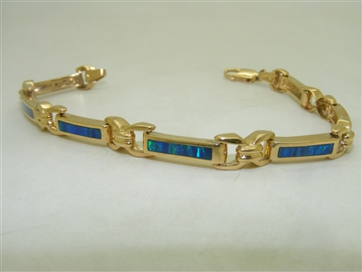 14k Yellow Gold Opal bracelet