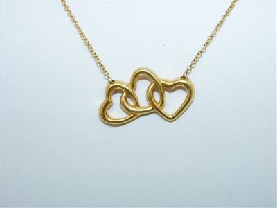 18k Yellow Gold tiffany & Co Heart necklace