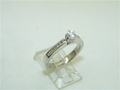 HAPPY WIFE HAPPY LIFE 14k White Gold Engagement Ring