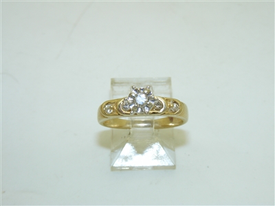 14k Yellow Gold Diamond Ring