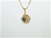 Beautiful Diamond Sapphire Pendant Necklace