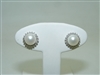 Beautiful White Gold Cultured Pearls With Diamonds