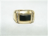 Yellow Gold Diamond & Onyx Ring