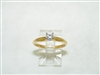 18k Yellow Gold Solitary Diamond Engagement Ring