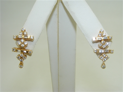 22k Yellow Gold Diamond earrings