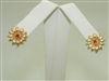 14k Yellow Gold Natural Ruby Earrings