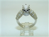 18k White Gold Open Setting Bridal Diamond ring
