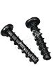 Bissell Front Panel Screws 8 x 3/4 in  Black 6 pack 5557030