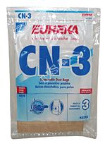 Genuine Eureka Style CN-3 (CN3) bags for Eureka canister models in the 6820 series. Also fits General Electric model GE6820. Each package contains 3 bags.