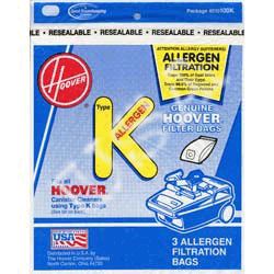 Hoover Vacuum Type "K" Allergen Filter Bags  4010100K