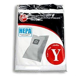 Genuine Hoover Vacuum Bag.  Hoover Vacuum Type "Y" Hepa Filter Bags Package of 2,AH10040,4010801,H-4010801Y