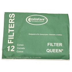 Filter Queen Replacement Filter Cones 12 Pack With 2 Secondary Filters