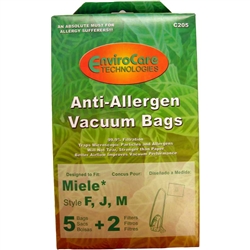 Miele Allergen Bag FJM 5/2 Pack With Plastic Collar  Envirocare