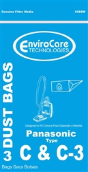 Panasonic Bag Paper Type C C3 3 pack Replacement