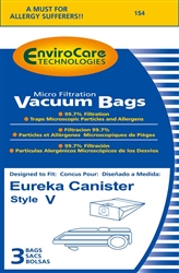 Eureka Paper Bag Style V MicroFilter Express w/CLO 3 pk ENV Replacement