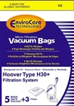 Hoover Bag Paper H30 5 Pack/3 Pack Microfiltration Envirocare