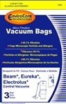 Beam / Eureka / Electrolux Paper Bag  Central Vac Micro 3 Pack Envirocare 4462, ER1456