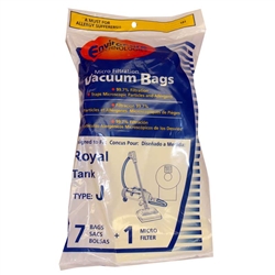 Royal Bag Paper Type J 7 Pack With 1 Filter Replacement