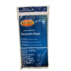 Hoover "A" Paper Bag Microlined 3 Pack Envirocare