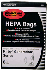 Kirby Paper Bag G3/UG Hepa 6 Pack Envirocare*FNLA*