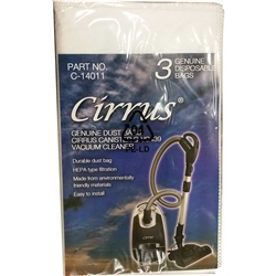 CIRRUS C-VC439 HEPA TYPE CLOTH BAG 3 PACK  C-14011