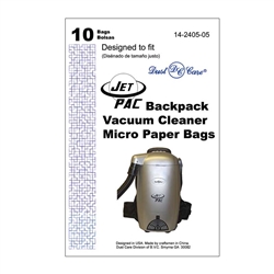 Dust Care Jet Pack Microlined Paper Bags 10 Pack | 14-2405-05,DC-1402