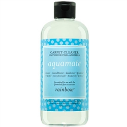 Genuine Rainbow Aquamate Shampoo. Carpet cleaning formula. Reconditioner. Cleaner. Deodorizer. Protector. Genuine Rainbow shampoo. 16 ounces.