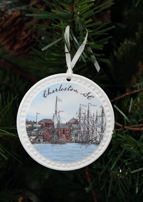 Harbor Side Ceramic Ornament