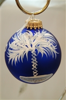 Blue Palmetto Ornament