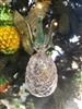 Clear and Green Glass Pineapple Ornament