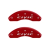 MGP Caliper Covers - Front & Rear - Red Finish Silver Characters