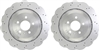 REAR PAIR - Cross Drilled Brake Rotors - 14-18 Audi RS7