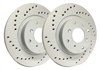 FRONT PAIR - Cross Drilled Rotors With Gray ZRC Coating - C53-7074