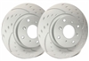 REAR PAIR - Diamond Slot Rotors With Gray ZRC Coating - D19-1554