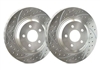 REAR PAIR - Double Drilled And Slotted Rotors With Silver ZRC Coating - S55-2185-P